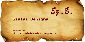 Szalai Benigna névjegykártya
